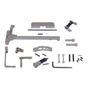 ACC-KIT-FDE rifle assembly parts on white background.