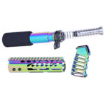 AR-15 Pistol Furniture Set (Rainbow PVD Coated)
