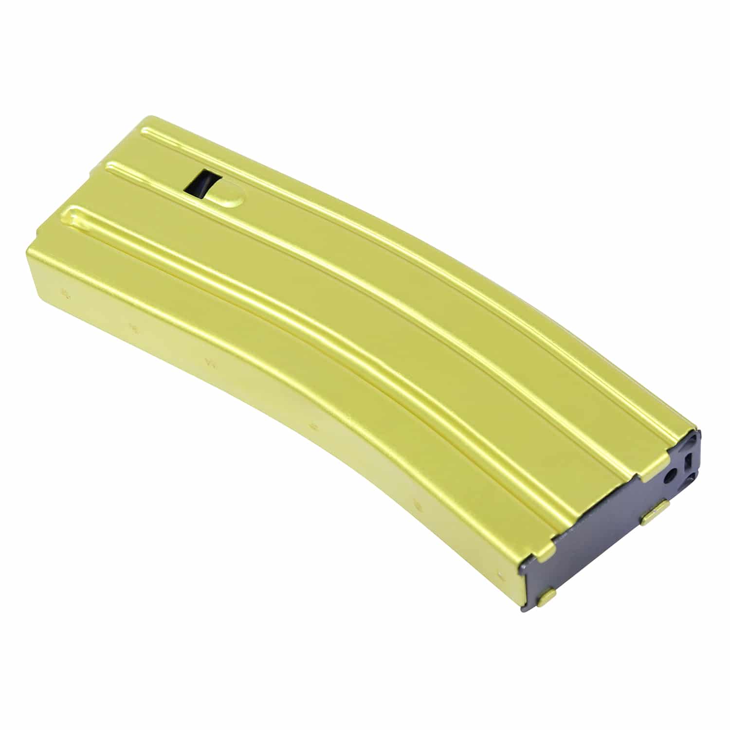 AR 5.56 Cal Aluminum 30 Rnd Mag With Anti-Tilt Follower (Anodized Neon Yellow)