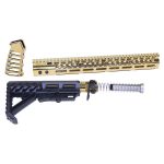 AR-15 Ultralight Series Complete Furniture Set (Gold Plated)