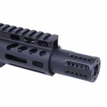AR-15 9mm micro upper kit with tactical muzzle brake and rail system.