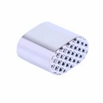 Chrome AR-15 Extended Magazine Release Button with Textured Grid.