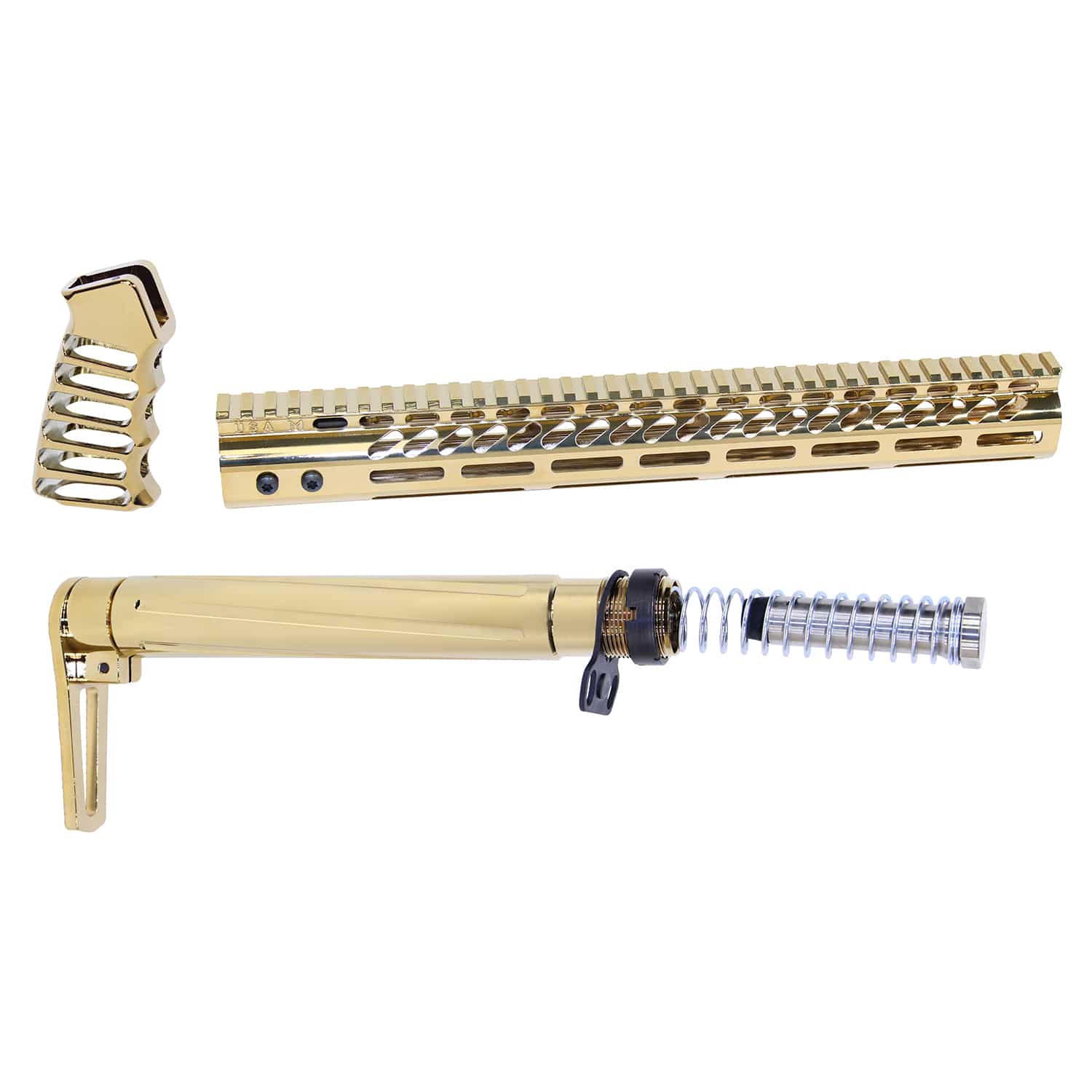 AR-15 Air Lite Series Complete Furniture Set (Gold Plated)
