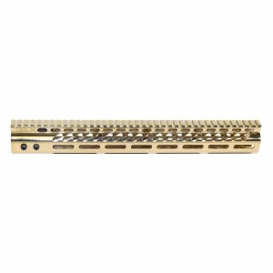 15" Ultra Lightweight Thin M-LOK Free Floating Handguard With Monolithic Top Rail (Gold Plated)
