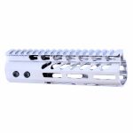 Chrome 7-inch Guntec USA M-LOK handguard with monolithic top rail.