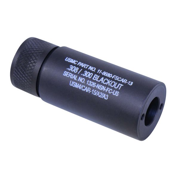 AR-10 .308 Cal 3.0'' Fake Suppressor (Anodized Black) (Laser Engraved)