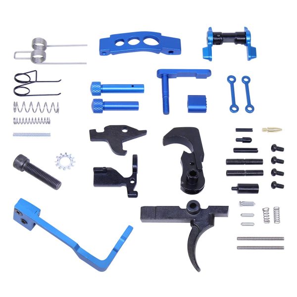 AR-15 Enhanced Lower Parts Kit With Upgrades (Anodized Blue)