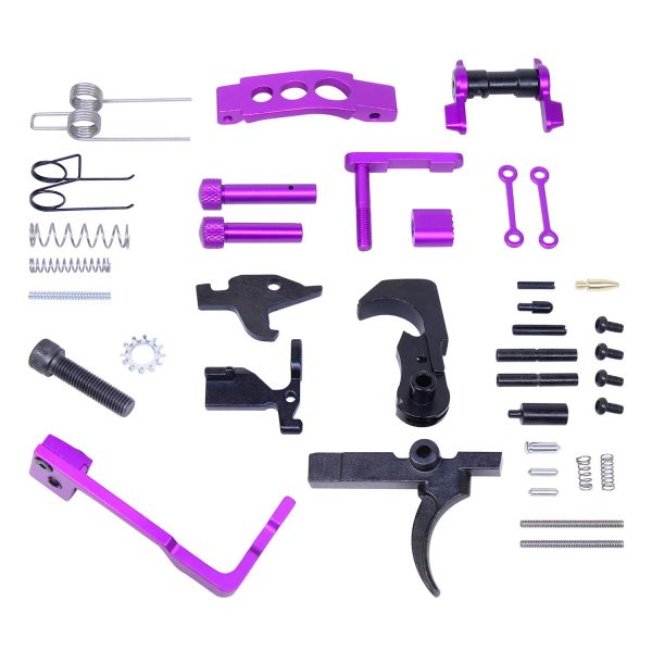 AR-15 Enhanced Lower Parts Kit With Upgrades (Anodized Purple)