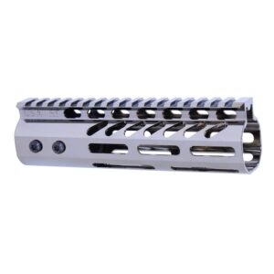 7-inch Guntec USA M-LOK handguard with monolithic top rail in black chrome.