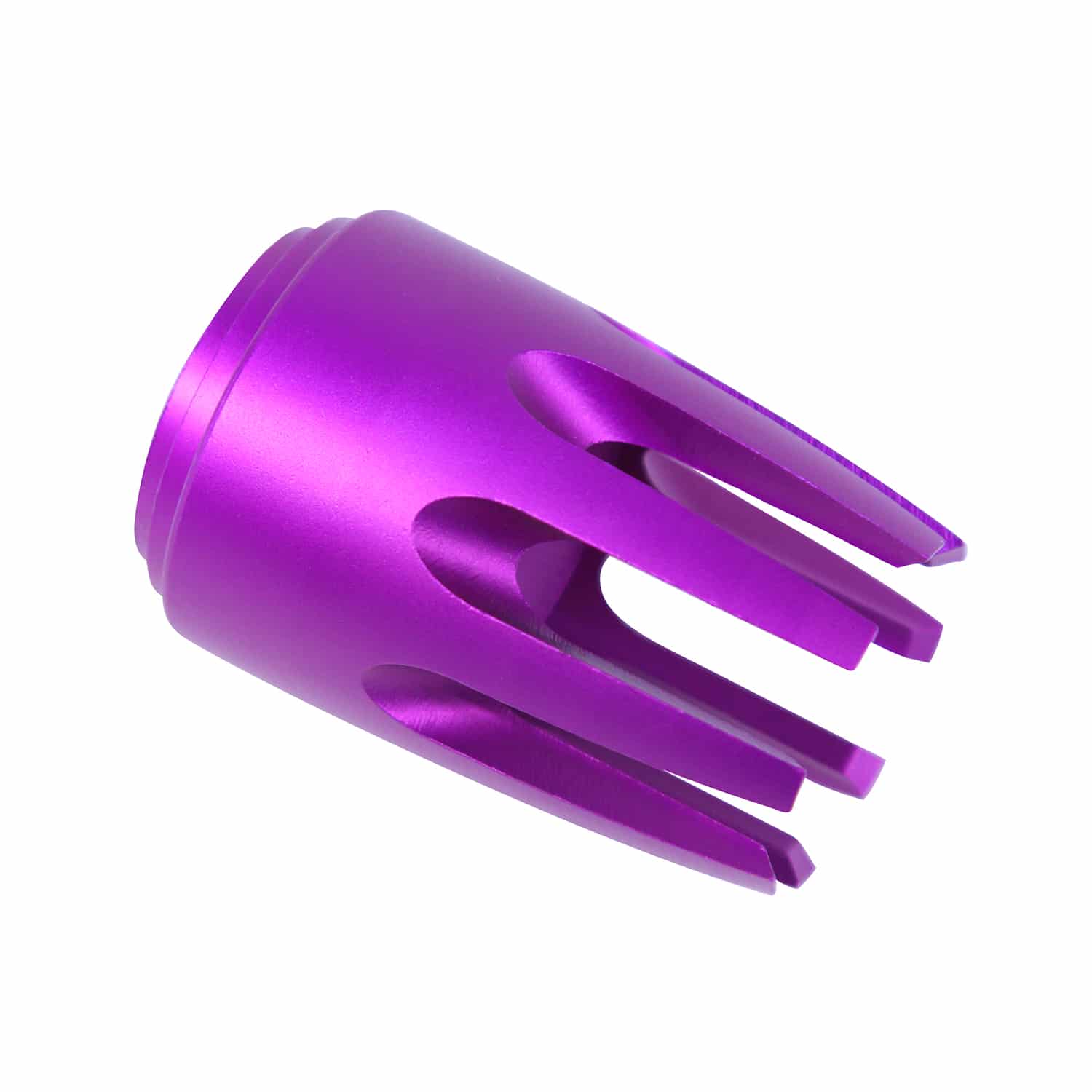 AR15 'Claw' multi-prong flash hider in striking anodized purple
