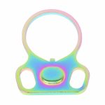 AR-15 Ambi Single Point Sling Adapter with Rainbow PVD Finish.