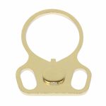 Gold-plated AR-15 Ambi Single Point Sling Adapter for enhanced gun support and handling.