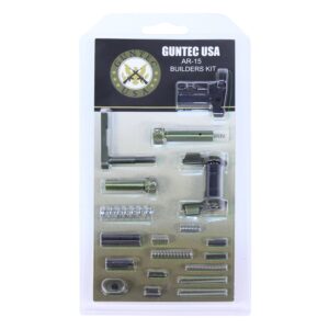 Guntec USA AR-15 Builders Kit with Ambi Safety in Anodized Green.