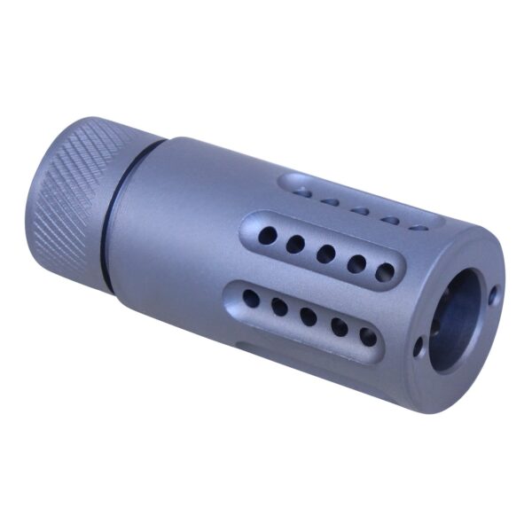 AR-15 Micro Slip Over Barrel Shroud With Multi Port Muzzle Brake (.308 Cal) (Anodized Grey)