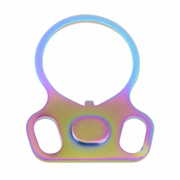 AR-15 Ambi Sling Adapter with Matte Rainbow PVD Finish.