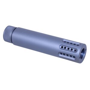 AR .308 Cal Muzzle Brake with Grey Anodized Barrel Shroud.