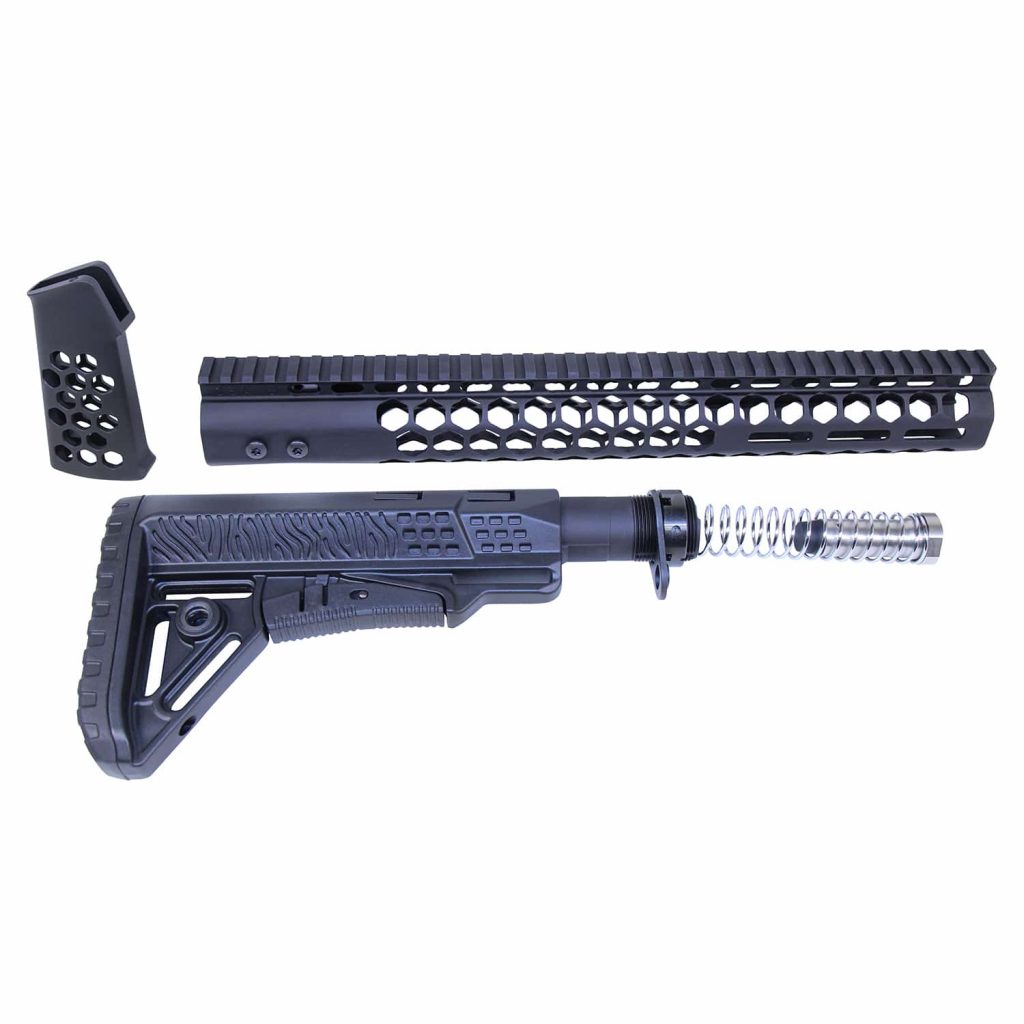 AR-10 "Honeycomb" Series Complete Furniture Set (.308 Cal) (Gen 2) (Anodized Black)