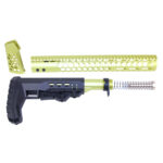 AR-15 "Honeycomb" Series Complete Furniture Set (Gen 2) (Anodized Neon Yellow) (Discontinued)
