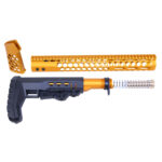 AR-15 "Honeycomb" Series Complete Furniture Set (Gen 2) (Anodized Orange)
