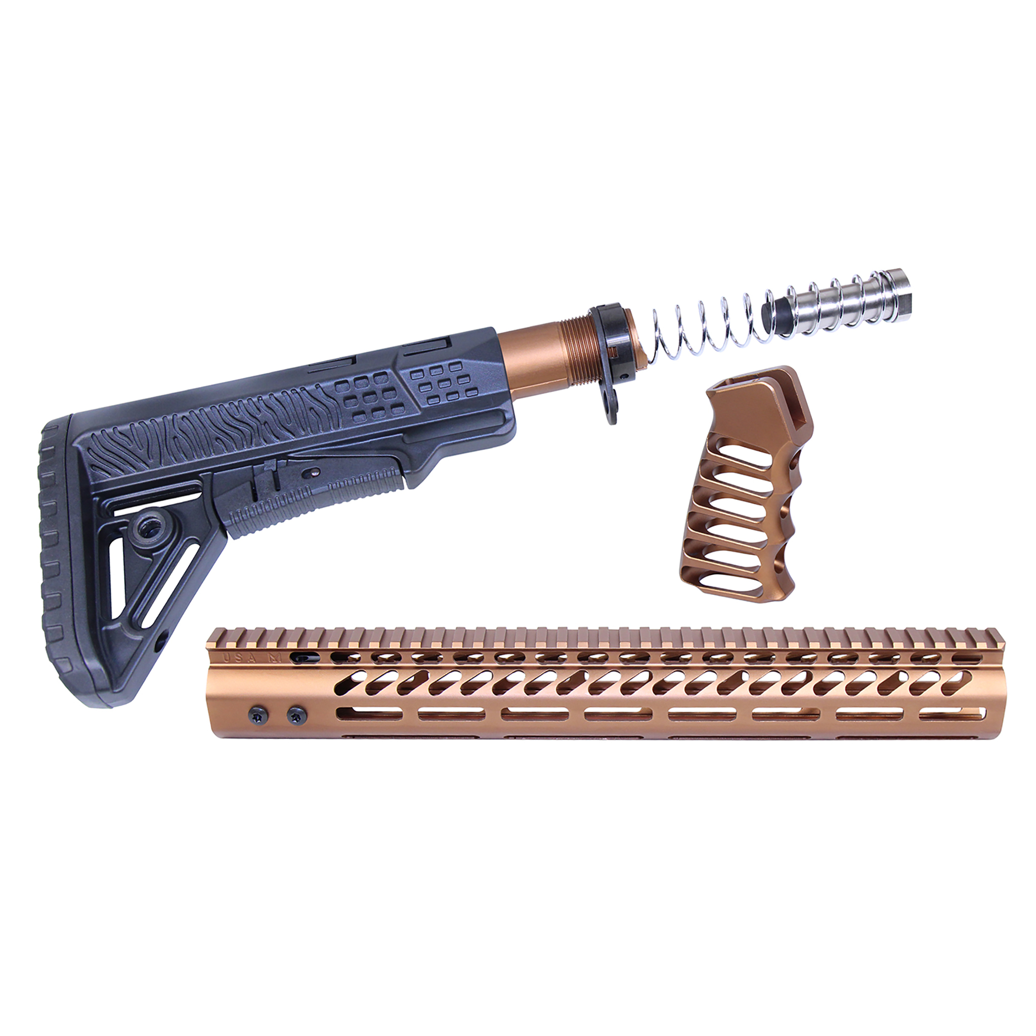 ULTRA-SET-308-BRZ_TT AR .308 Ultralight Series Complete Furniture Set (Anodized Bronze) - Image 1