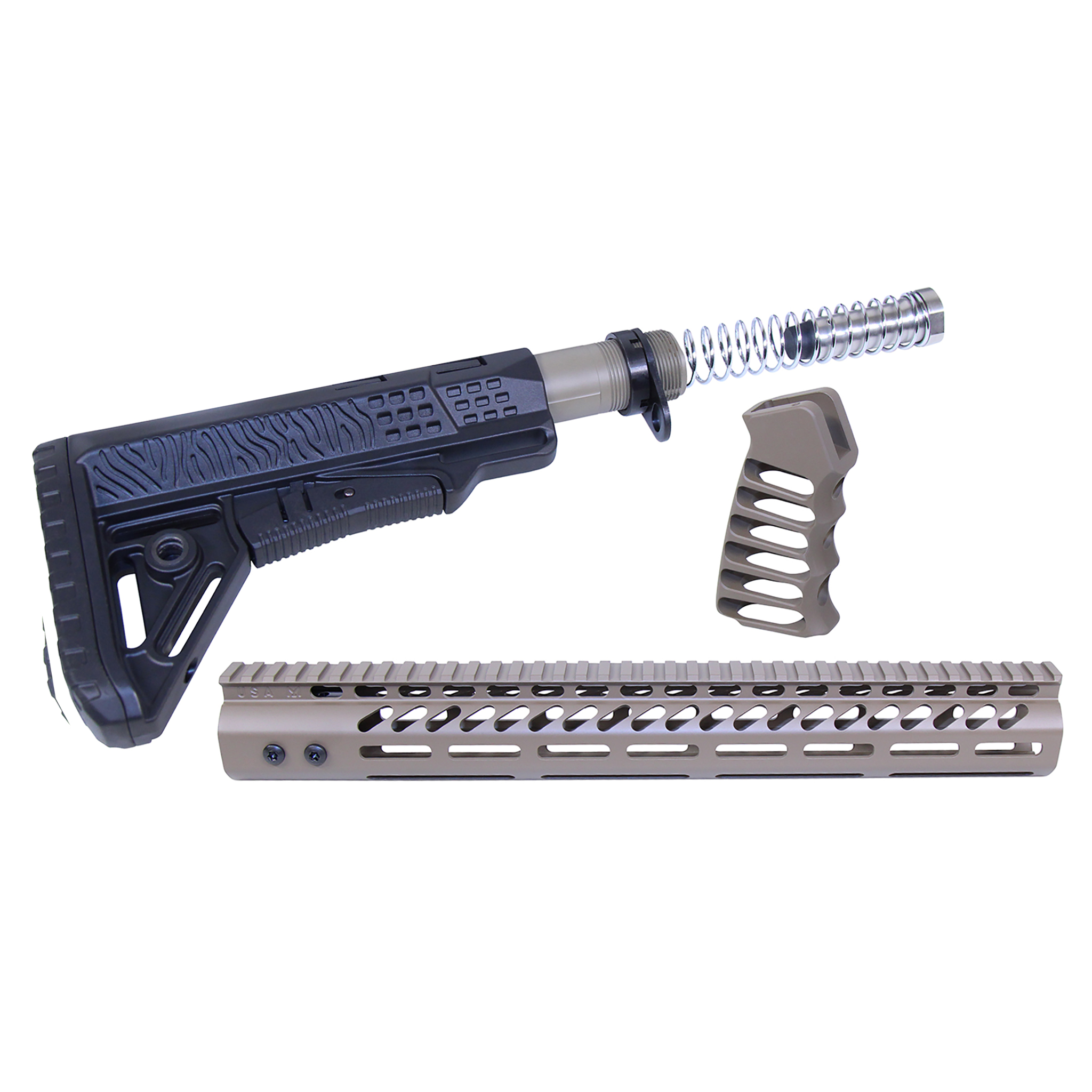 ULTRA-SET-308-FDE_TT AR .308 Ultralight Series Complete Furniture Set (.308 Cal) (Flat Dark Earth) - Image 1