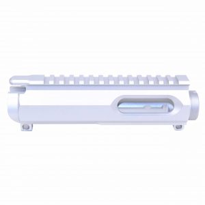 Guntec USA AR-15 9mm stripped billet upper receiver with anodized clear finish.