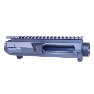 Guntec USA AR .308 Cal Stripped Billet Upper Receiver Gen 2 in Anodized Grey.