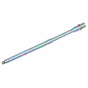 16 Guntec USA M4 barrel, 5.56mm, rainbow PVD tie-dye pattern, 1:7 twist.