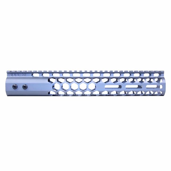 12" Air Lite Series 'Honeycomb' M-LOK Free Floating Handguard With Monolithic Top Rail (Anodized Grey)