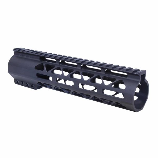 9" AIR-LOK Series M-LOK Compression Free Floating Handguard With Monolithic Top Rail (.308 Cal) (Anodized Black)