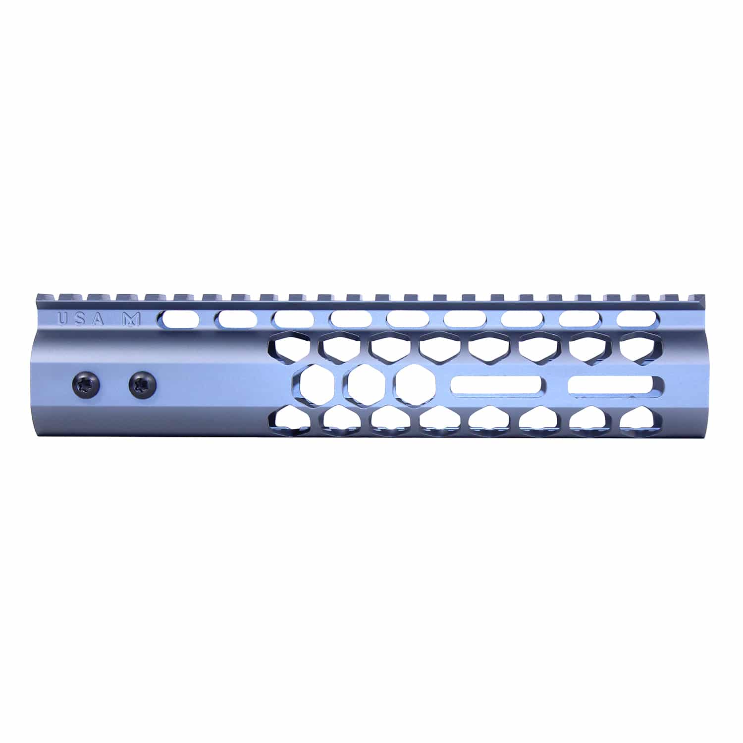 9" Air Lite Series 'Honeycomb' M-LOK Free Floating Handguard With Monolithic Top Rail (Anodized Grey)