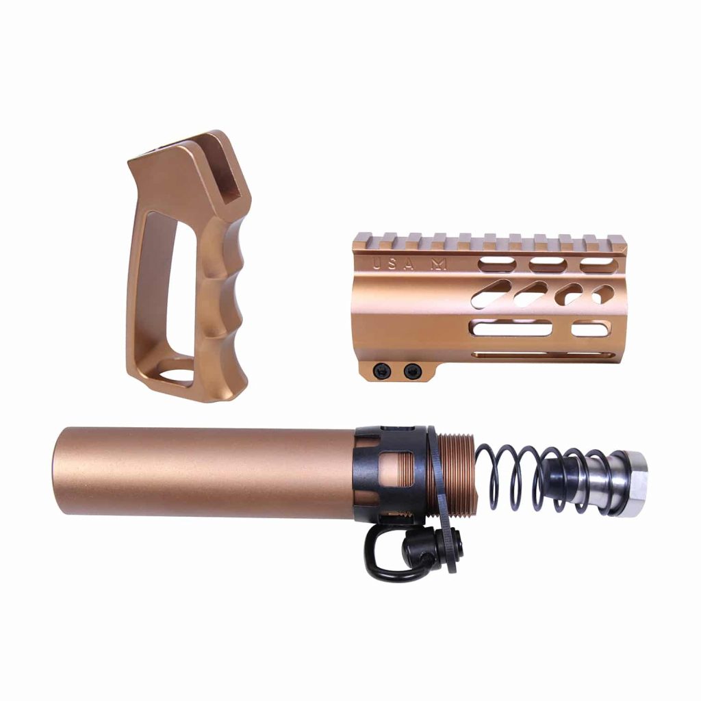 AR-15 Micro Pistol Furniture Set (Anodized Bronze)