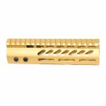 Guntec USA 7-inch Gold Anodized M-LOK Handguard with Top Rail.