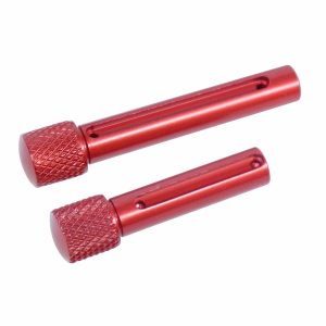 AR .308 Cal Extended Takedown Pin Set, Gen 2, Anodized Red, Precision-Machined.