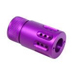 AR .308 Cal Mini Slip Over Barrel Shroud With Multi Port Muzzle Brake (Anodized Purple)