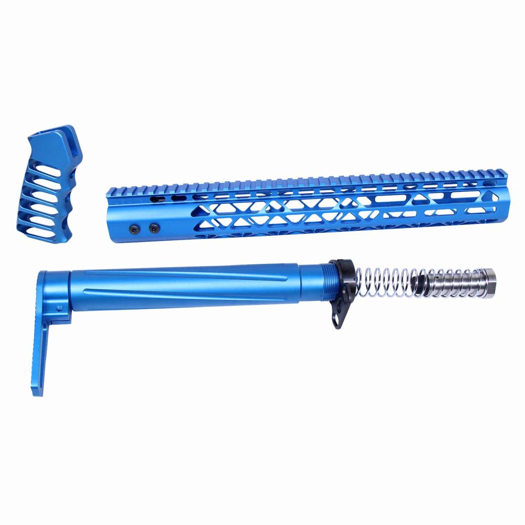 AR .308 AIR Lite Series Complete Furniture Set (Anodized Blue)