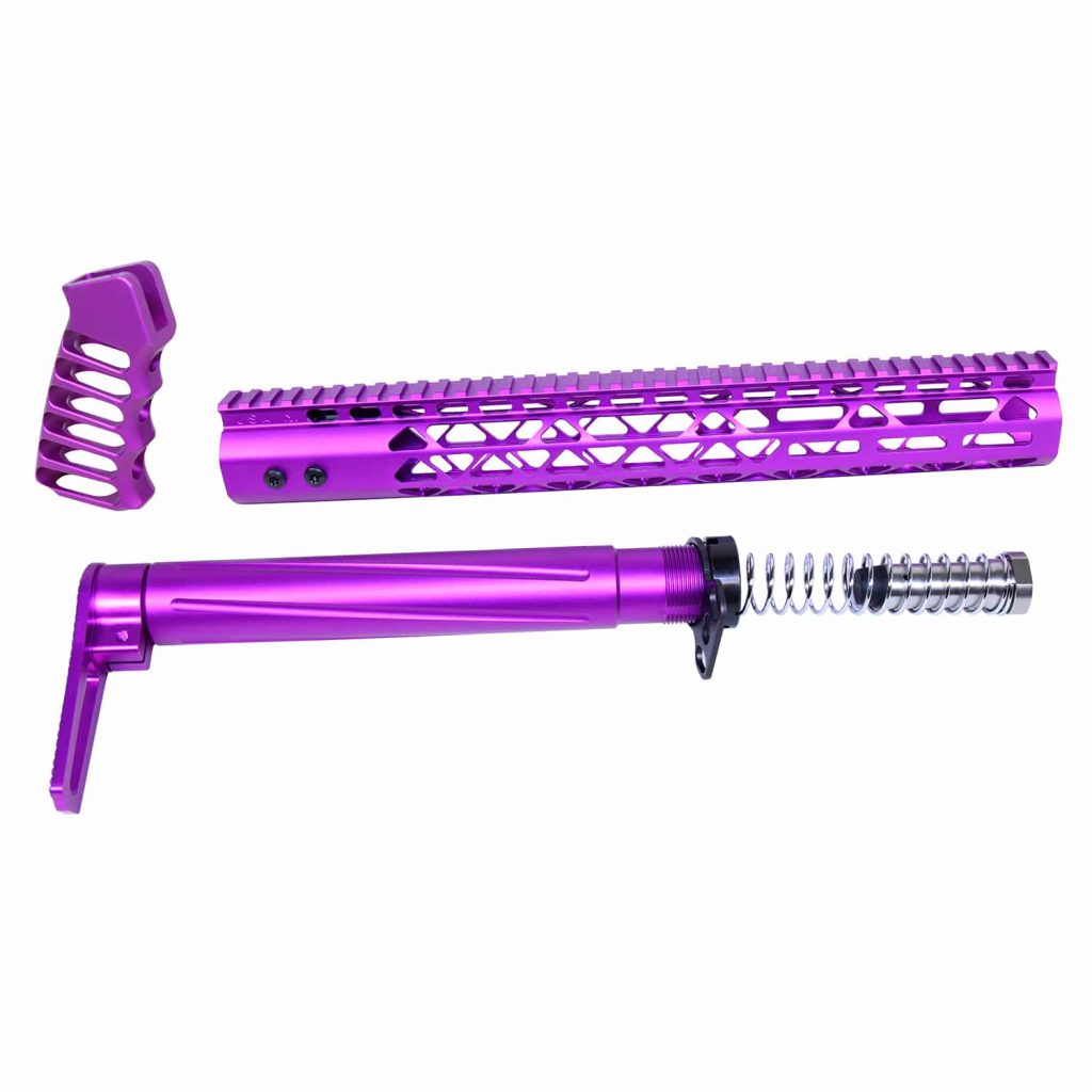 AR .308 AIR Lite Series Complete Furniture Set (Anodized Purple)