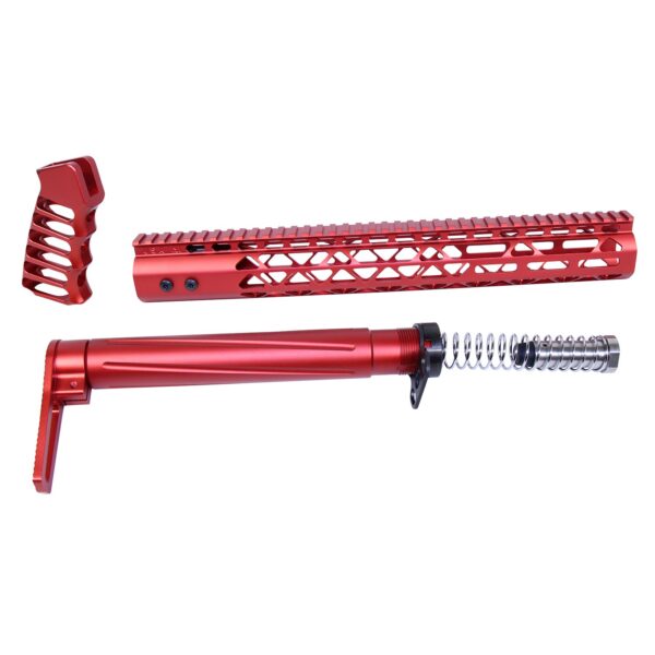 AR .308 AIR Lite Series Complete Furniture Set (Anodized Red)