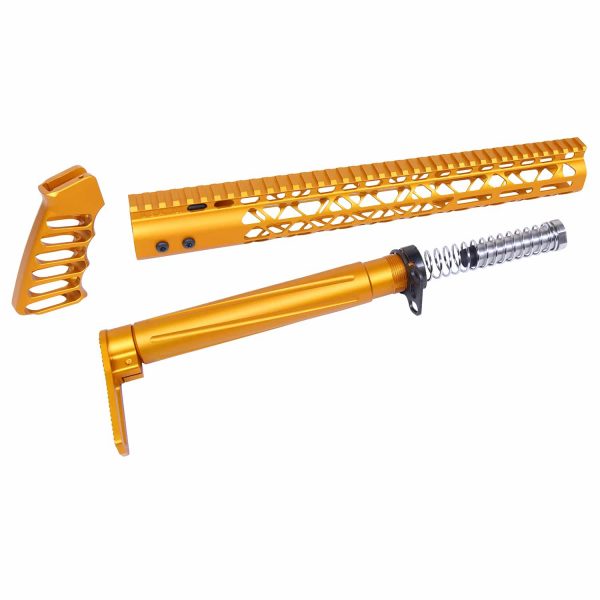 AR-15 AIR Lite Series Complete Furniture Set (Anodized Orange)