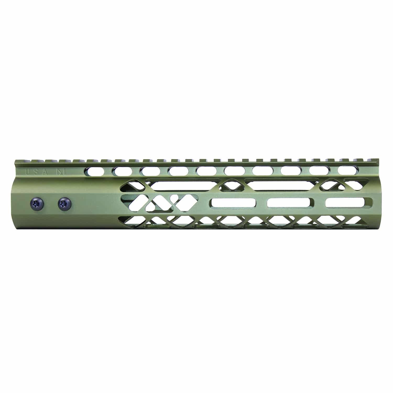 10" Air Lite M-LOK Free Floating Handguard With Monolithic Top Rail (Anodized Green)
