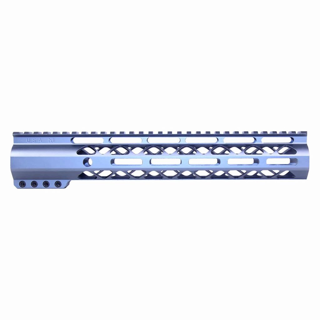 12" AIR-LOK Series M-LOK Compression Free Floating Handguard With Monolithic Top Rail (Anodized Grey)