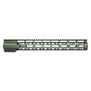 15" Air-LOK Series M-LOK Compression Free Floating Handguard With Monolithic Top Rail (Anodized Green)