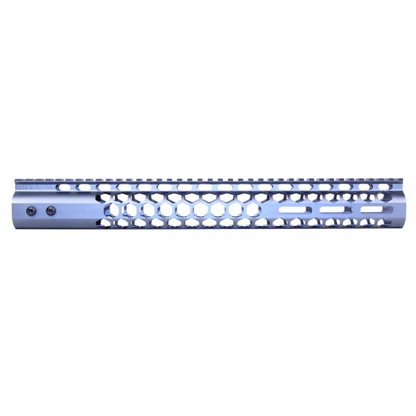 15" Air Lite Series 'Honeycomb' M-LOK Free Floating Handguard With Monolithic Top Rail (Anodized Grey)
