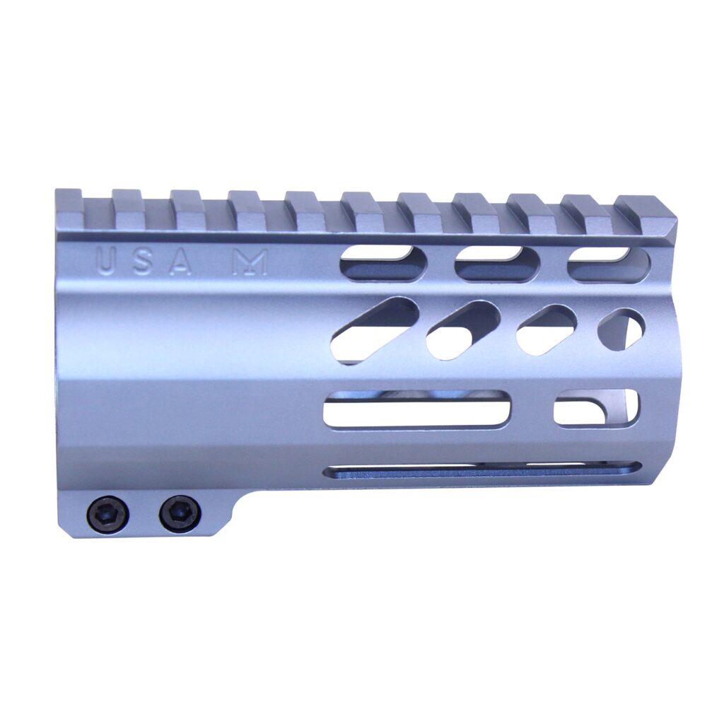 4" AIR-LOK Series M-LOK Compression Free Floating Handguard With Monolithic Top Rail (Anodized Grey)