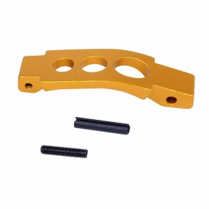 AR-15 Enhanced Trigger Guard, Anodized Orange, with Precision Components.