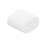 AR-15 extended magazine button in Arctic White, precision-engineered.