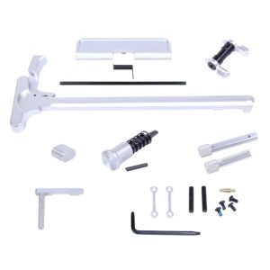 AR .308 Caliber Accent Kit components on white background, featuring metallic rods, screws, and handles.