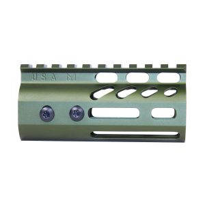 Guntec USA 4 M-LOK Green Anodized Handguard with Top Rail.