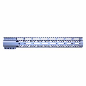 Guntec USA 15 grey M-LOK free-floating handguard with monolithic top rail.