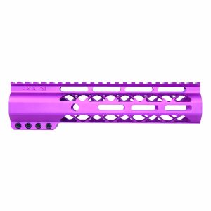 9" AIR-LOK Series M-LOK Compression Free Floating Handguard With Monolithic Top Rail (Anodized Purple)